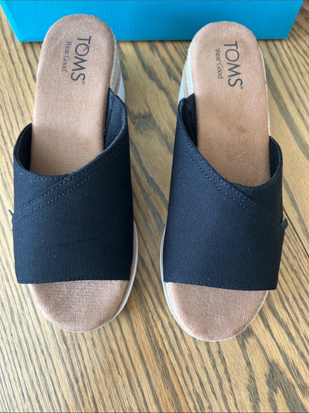 TOMS Carmen Wedge Slip-On Sandals, size 7.5, NIB - Picture 5 of 11